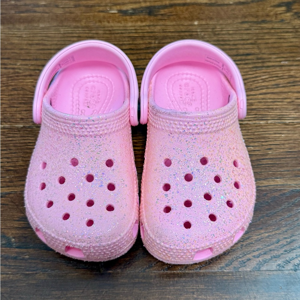 Pink Glitter Clogs